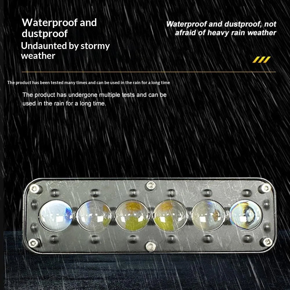 6-LED Car Work Light 26W 5200LM Yellow and White Light Auxiliary Driving Lamp for Motorcycle Truck ATV - 3