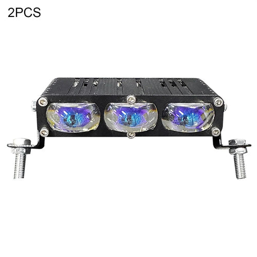 2Pcs 3 LEDs Spotlight 12000LM 40W Motorcycle Car ATV Spotlight IP67 Waterproof Light - Black - 1