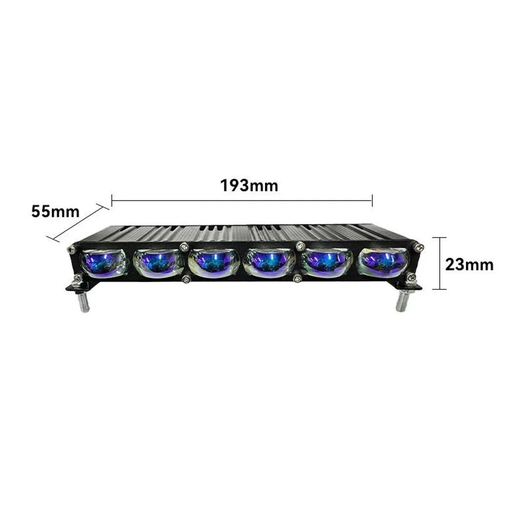 2Pcs 6 LEDs Spotlight 12000LM 70W Motorcycle Car ATV Spotlight IP67 Waterproof Light - Black - 7