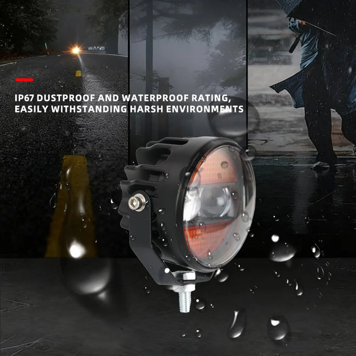 2Pcs / Set White Yellow Light Car LED Spotlight 12000LM 65W Waterproof Daytime Running Light for Motorcycle ATV Off-Road - 4