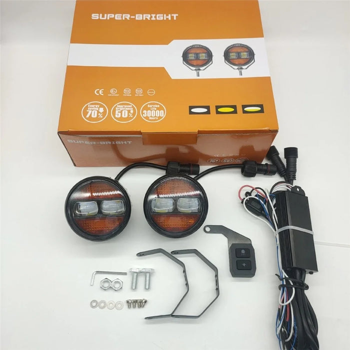 2Pcs / Set White Yellow Light Car LED Spotlight 12000LM 65W Waterproof Daytime Running Light for Motorcycle ATV Off-Road - 7