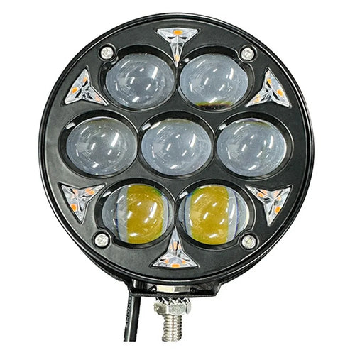60W Car LED Spotlight Yellow and White Dual Color Auxiliary Driving Lamp for Motorcycle ATV Off-Road - 1