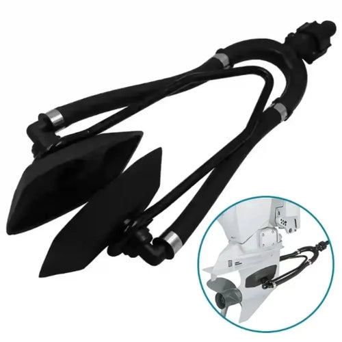Outboard Motor Flusher Muffs Dual Tube Outboard Engine Dual Water Feed Flushing Kit for Marine Boat - Square - 1