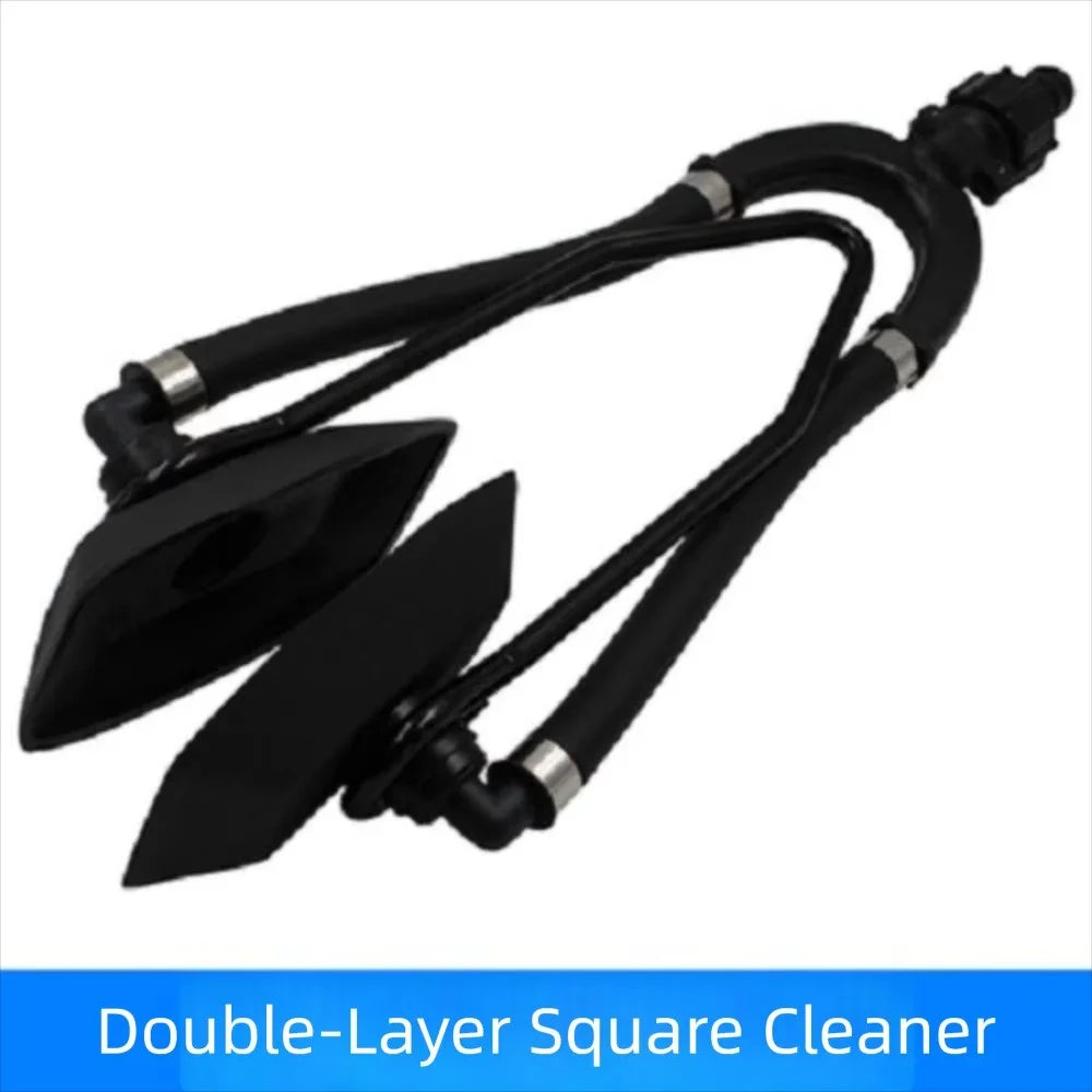 Outboard Motor Flusher Muffs Dual Tube Outboard Engine Dual Water Feed Flushing Kit for Marine Boat - Square - 2