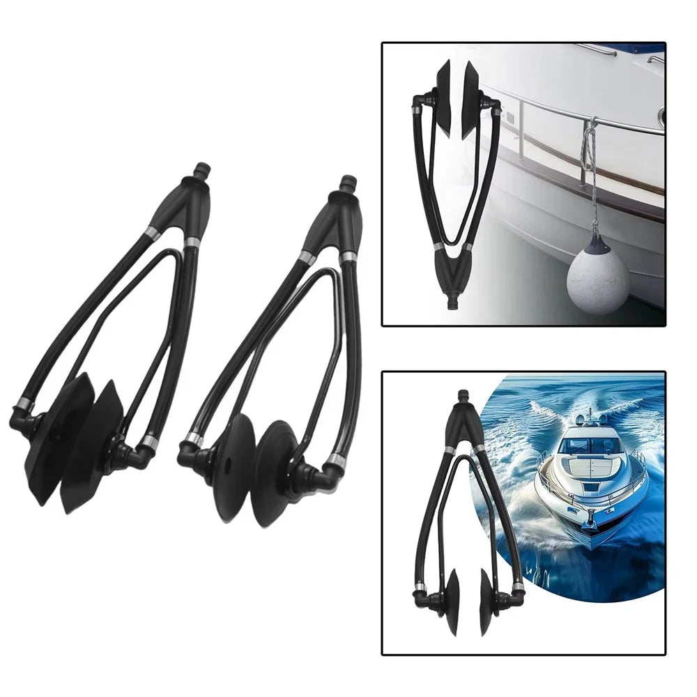 Outboard Motor Flusher Muffs Dual Tube Outboard Engine Dual Water Feed Flushing Kit for Marine Boat - Square - 4