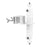 Gutter Mount Bracket No Drilling 360 Degree Adjustable Double Ball Head Clamp for Security Camera Solar Panel Holder Stand - White - 1