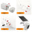Gutter Mount Bracket No Drilling 360 Degree Adjustable Double Ball Head Clamp for Security Camera Solar Panel Holder Stand - White - 4