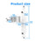 Gutter Mount Bracket No Drilling 360 Degree Adjustable Double Ball Head Clamp for Security Camera Solar Panel Holder Stand - White - 7