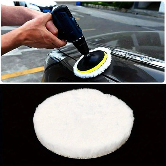 10Pcs 4 Inch Car Polishing Pads Set Wool Buffing Sponge Pads Kit for Car Cleaning Waxing - 4