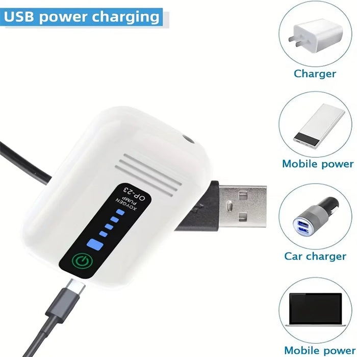 USB Rechargeable Aquarium Air Pump Portable Oxygen Pump Fishing Aerator for Fish Tank Fishing - 3