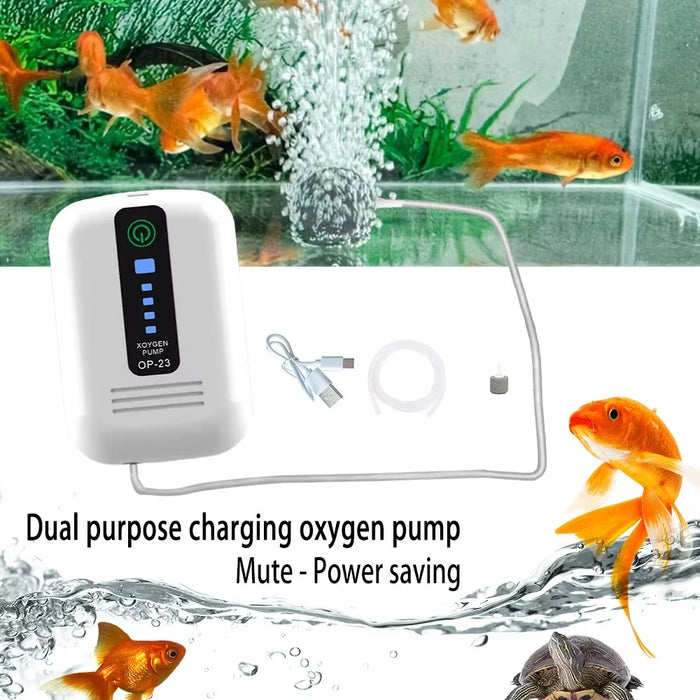 USB Rechargeable Aquarium Air Pump Portable Oxygen Pump Fishing Aerator for Fish Tank Fishing - 4