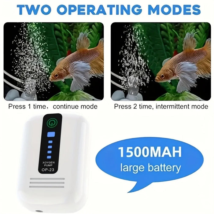 USB Rechargeable Aquarium Air Pump Portable Oxygen Pump Fishing Aerator for Fish Tank Fishing - 7