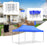 6x3m Garden Pop up Gazebo Canopy Waterproof Retractable Awning Party Tent for Patio BBQ Outdoor - Blue - 4