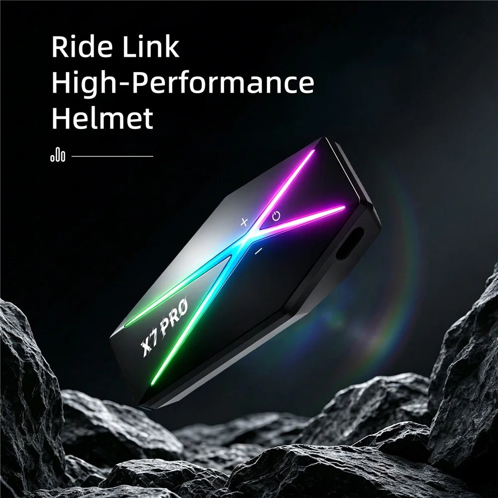 X7 Pro Helmet Bluetooth-compatible Earphones with Hard Mic IPX6 Waterproof Noise Reduction Headset for Motorcycle Cycling - 2