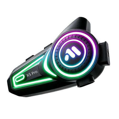 X5 Pro Helmet Bluetooth-compatible Headset with Hard Mic for Motorcycle Riding Intercom - 1