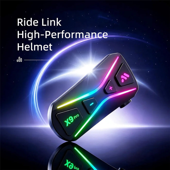 X9 Pro IPX6 Waterproof Helmet Bluetooth-compatible Earphones Wireless Motorcycle Riding Intercom Headset with Hard Mic - 2