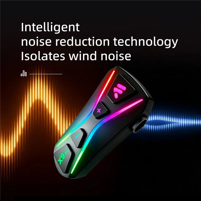 X9 Pro IPX6 Waterproof Helmet Bluetooth-compatible Earphones Wireless Motorcycle Riding Intercom Headset with Hard Mic - 7
