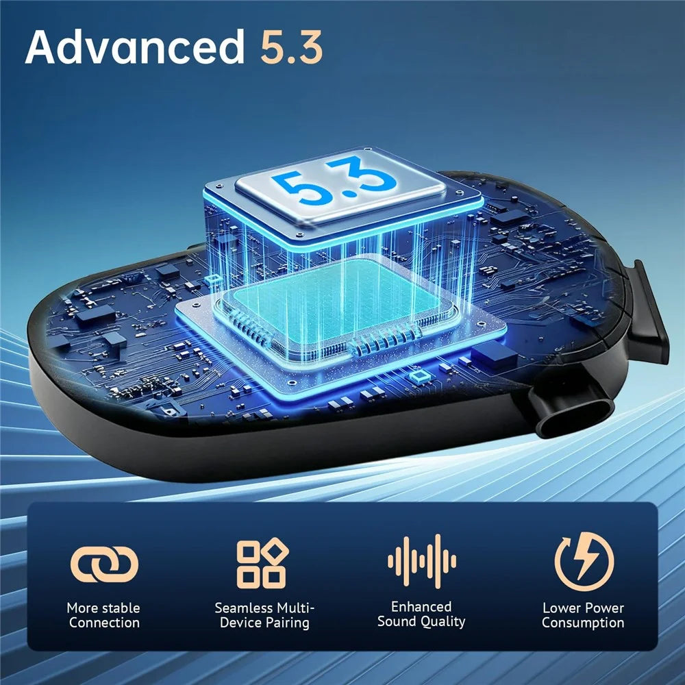 A50 Pro Hi-Fi Stereo Sound Motorcycle Helmet Bluetooth-compatible Intercom Earphones with Hard Mic for Riding - 3