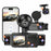 A52 5-Channel 2K WiFi Dash Cam 360 Degree Panoramic Car Driving Recorder - Black - 1