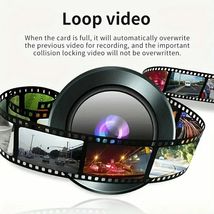 A52 5-Channel 2K WiFi Dash Cam 360 Degree Panoramic Car Driving Recorder - Black - 2