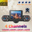 A35 4 Channel Dash Cam 1080P Full HD WiFi Car DVR with Front Left Right Rear Viewing - Black - 4