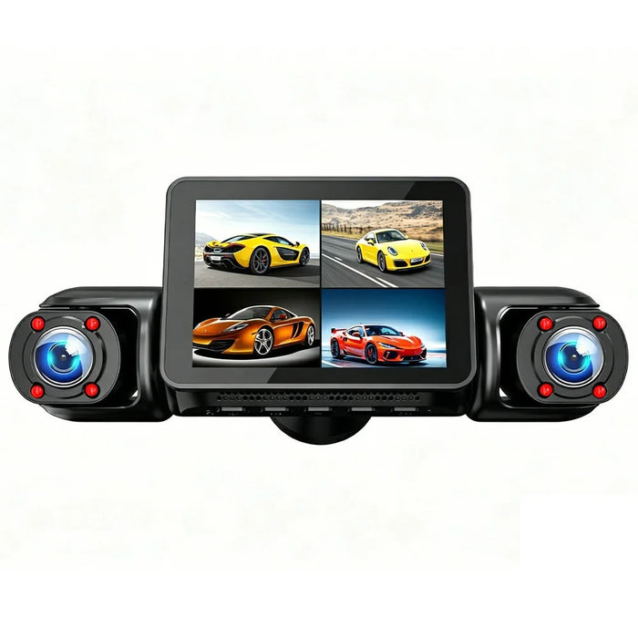 A35 4 Channel Dash Cam 1080P Full HD WiFi Car DVR with Front Left Right Rear Viewing - Black - 6