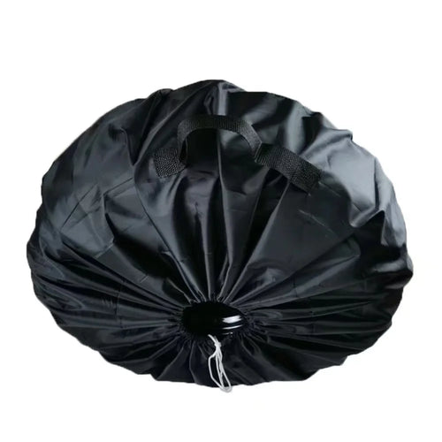 Size XL 85x70cm Waterproof 210D Oxford Fabric Car Spare Tire Cover UV Protection for SUV Truck RV - Black Silver - 1