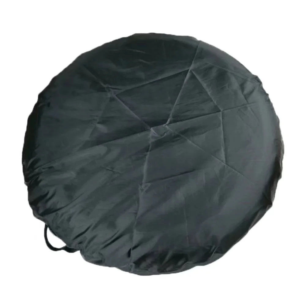 Size XL 85x70cm Waterproof 210D Oxford Fabric Car Spare Tire Cover UV Protection for SUV Truck RV - Black Silver - 4