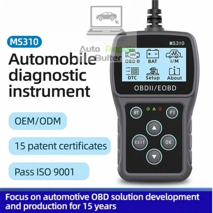 MS310 OBD2 Car Diagnostic Scanner 2.4 inch LCD Screen Code Reader Battery Tester - 3
