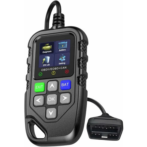 YM119 OBD2 Scanner Engine Fault Code Reader Battery Test Diagnostic Tool - Black - 1