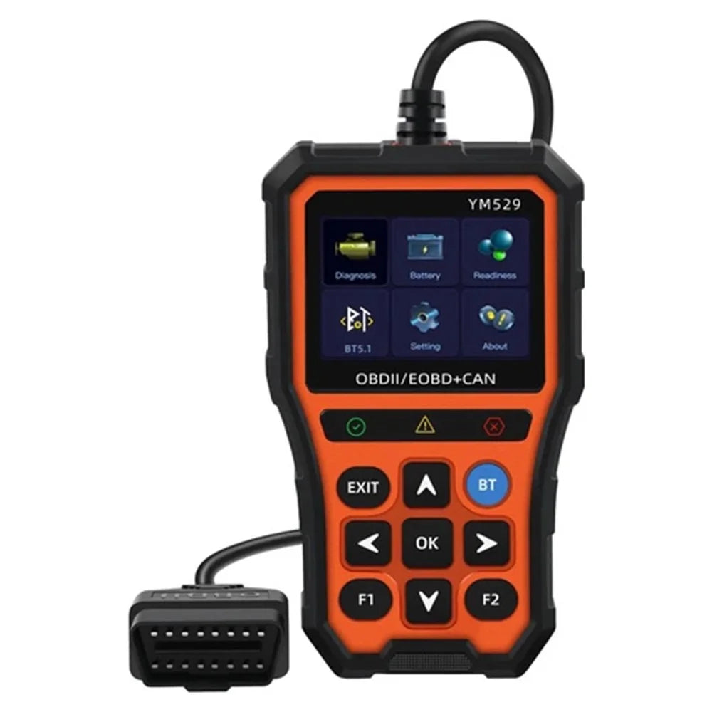 YM529 OBD2 Car Scanner Diagnostic Tool Bluetooth-compatible Live Data Battery Tester - 1