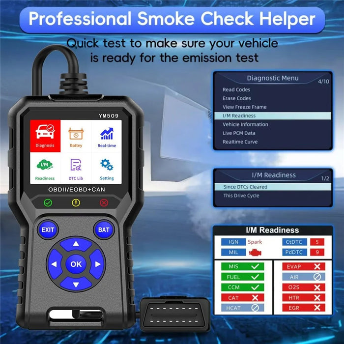 YM509 OBD2 Scanner Car Diagnostic Code Reader CAN OBDII / EOBD Professional Auto Tool - 6