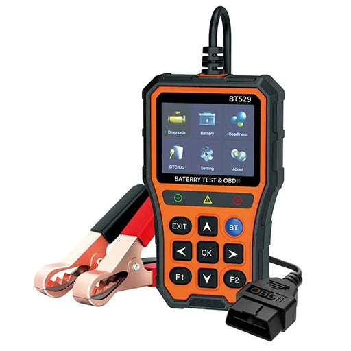 BT529 Bluetooth-compatible Car Battery Tester 2.8 inch IPS Screen OBDII Code Scanner - Orange - 1