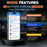 BT529 Bluetooth-compatible Car Battery Tester 2.8 inch IPS Screen OBDII Code Scanner - Orange - 3