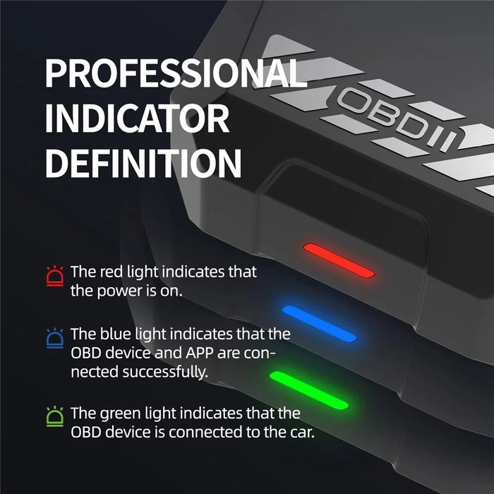 B28 OBD2 Scanner ELM327 Bluetooth-compatible 5.1 Car Engine Diagnostic Code Reader - Black - 7
