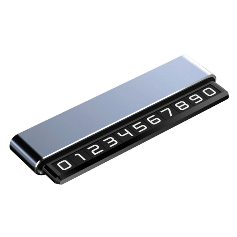H6S Magnetic Temporary Parking Number Plate Hidden Car High Temperature Resistant Parking Sign, Double Number - Grey - 1