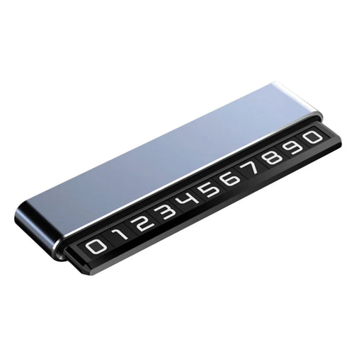 H6S Magnetic Temporary Parking Number Plate Hidden Car High Temperature Resistant Parking Sign, Double Number - Grey - 1
