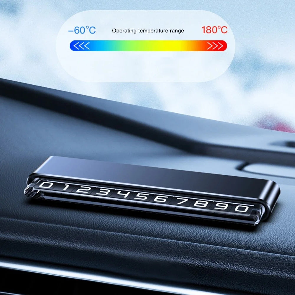 H6S Magnetic Temporary Parking Number Plate Hidden Car High Temperature Resistant Parking Sign, Double Number - Grey - 4