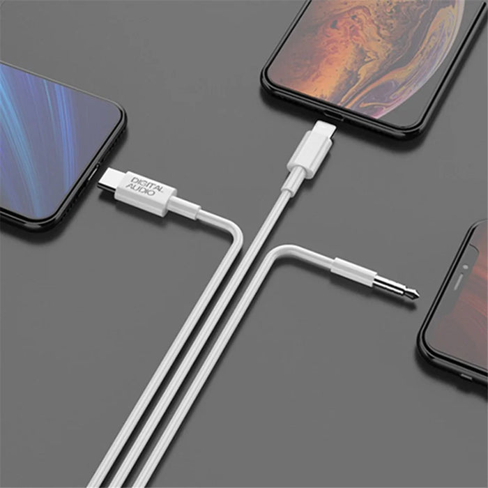 MH045S 3-in-1 Type-C / iP / 3.5mm Multifunction Car Audio Cable for iPhone 13 / Google Pixel 4 / Samsung Galaxy S20 - 5