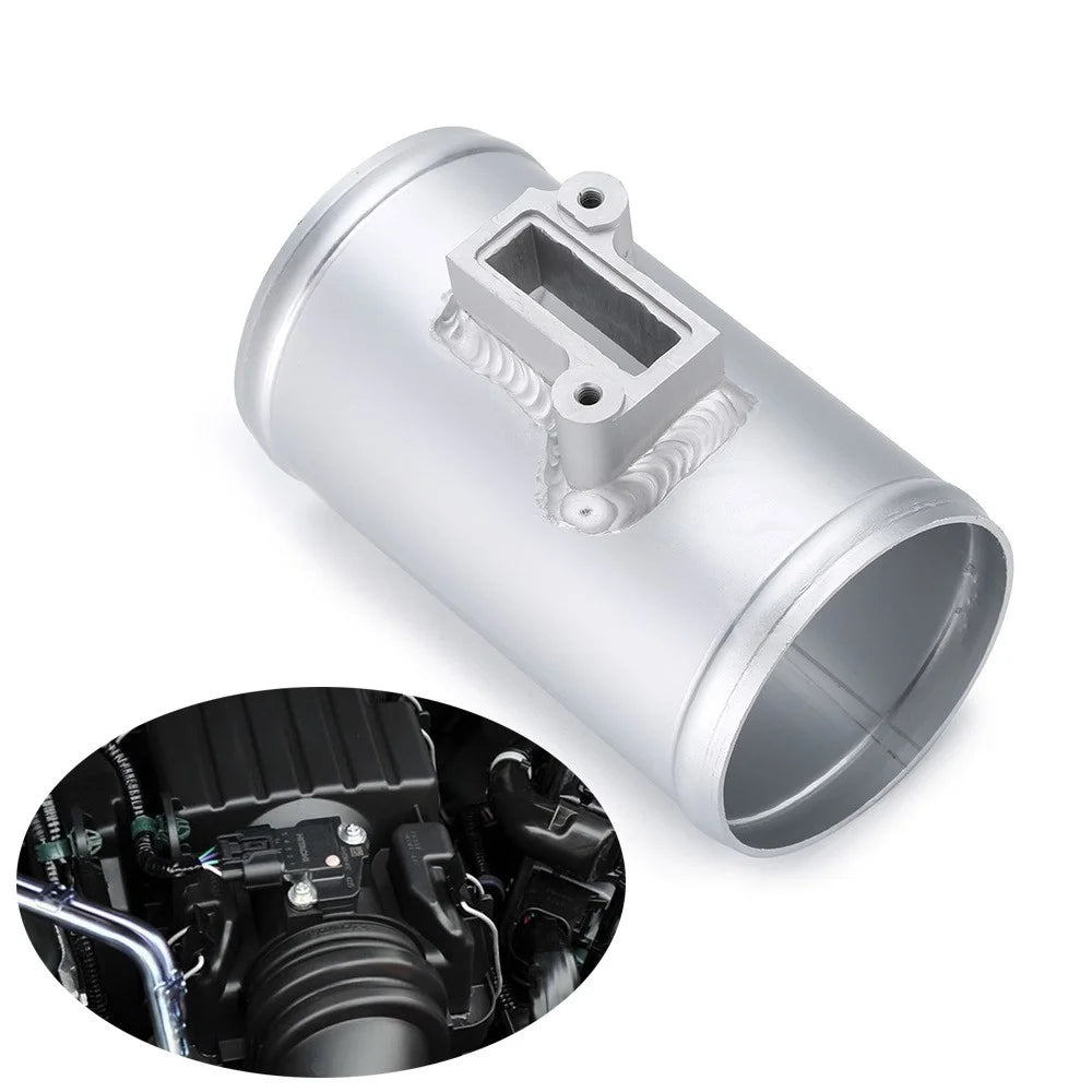 R-EP XH-UN605 Car Engine Air Intake Sensor Car MAF Sensor Air Flow Sensor Adapter Intake Meter Mount Base Air Intake Parts for Honda, Ford - 63mm / 2.5inch - 3