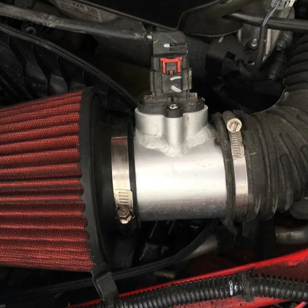 R-EP XH-UN605 Car Engine Air Intake Sensor Car MAF Sensor Air Flow Sensor Adapter Intake Meter Mount Base Air Intake Parts for Honda, Ford - 63mm / 2.5inch - 4