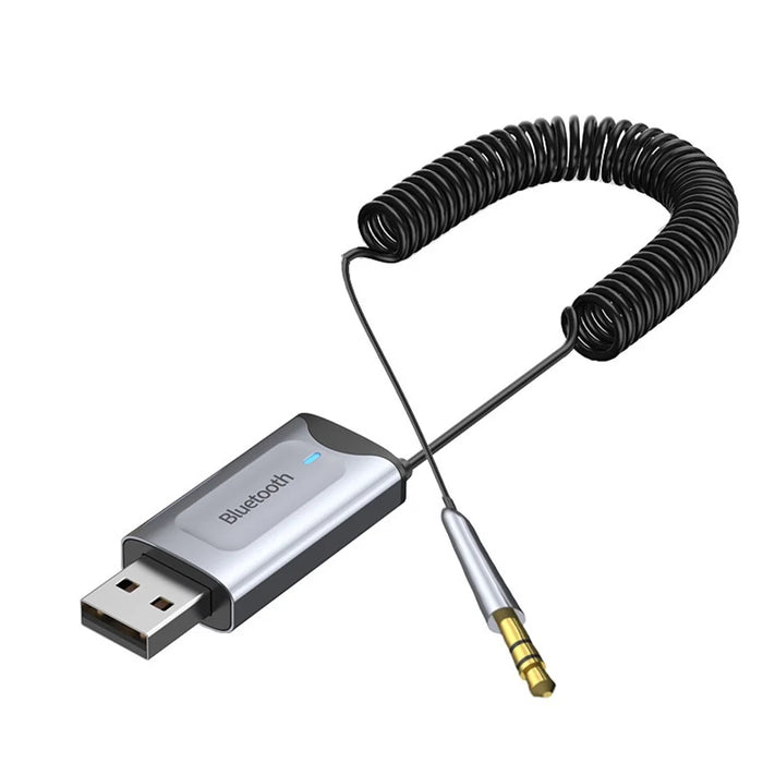Bluetooth-compatible Aux Adapter Dongle USB to 3.5mm Jack Car Audio Aux Bluetooth-compatible 5.3 Handsfree Kit - 1