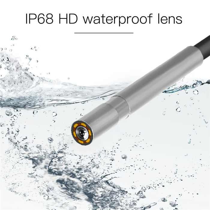P10 5m Hard Wire 3.9mm Lens 2.8" IPS Screen Piping Inspection Camera 1080P HD Endoscope Handheld Borescope - 3
