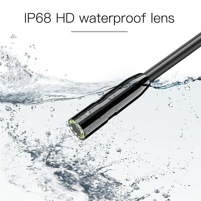 P10 10m Hard Wire 8mm Lens Handheld Endoscope IP68 Waterproof 1080P HD Borescope 2.8" IPS Screen Piping Inspection Camera - 3