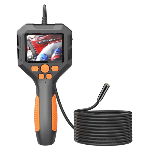 P10 5m Hard Wire 8mm Lens 2.8" IPS Screen Piping Inspection Camera 1080P HD Borescope 8-LED Endoscope - 1