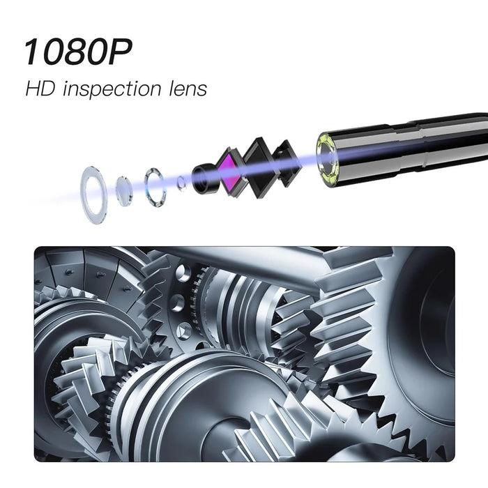 P10 2m Hard Wire 8mm Lens 1080P HD Endoscope Take Photo and Video 2.8" IPS Screen Piping Inspection Camera - 2