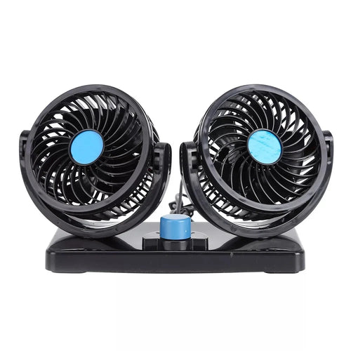 Car Dashboard Cooling Fan USB Electric Dual-Head Cooling Air Circulator Strong Wind 360-Degree Rotatable Cooler - 1