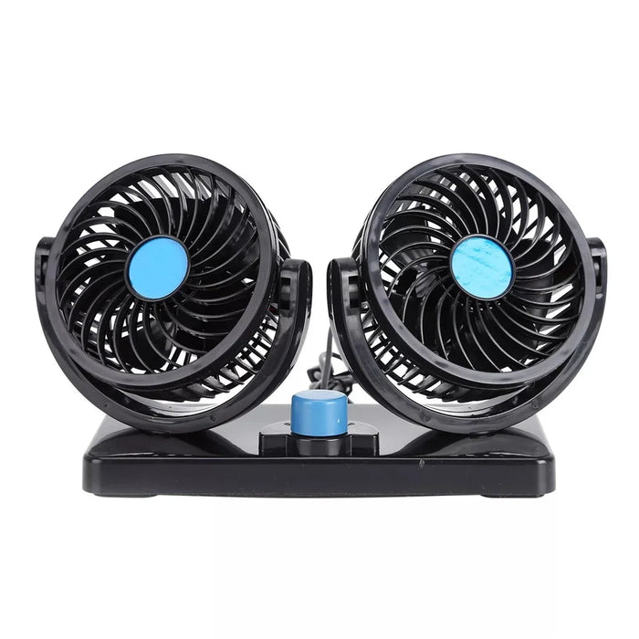 Car Dashboard Cooling Fan USB Electric Dual-Head Cooling Air Circulator Strong Wind 360-Degree Rotatable Cooler - 1