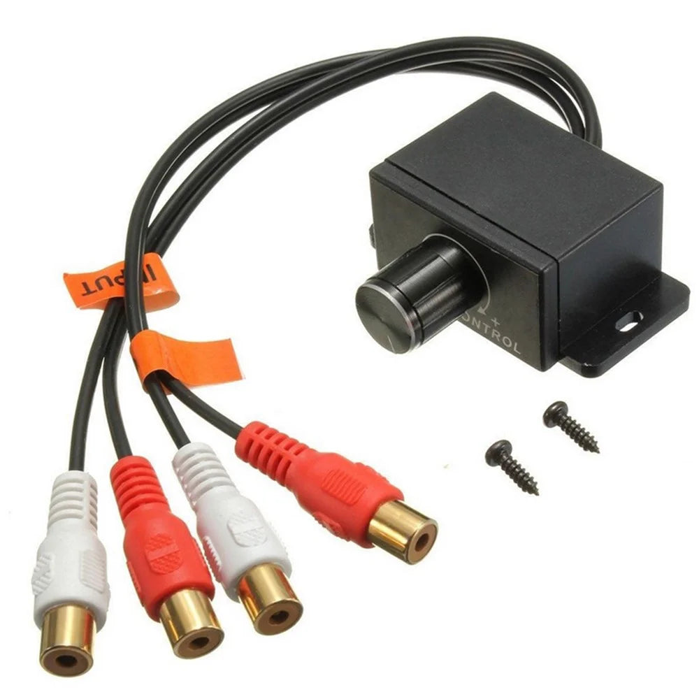 Universal Car Modified Panel Audio Volume Knob RCA Female Input Output Audio Volume Control Knob Adjuster - 1