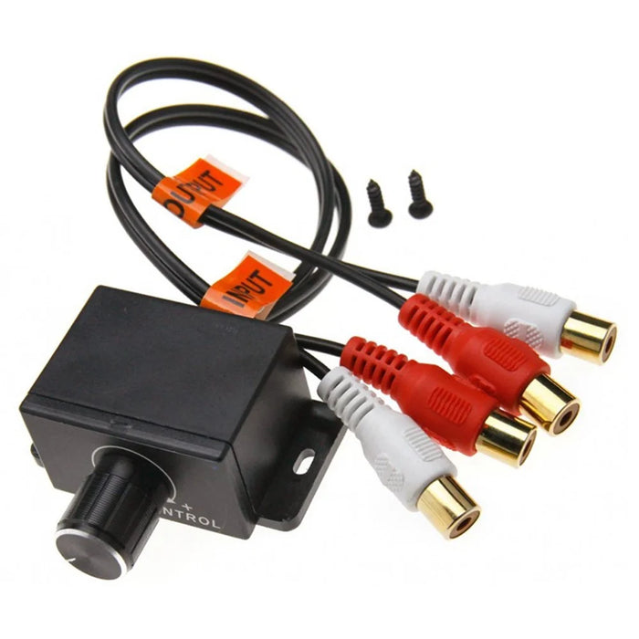 Universal Car Modified Panel Audio Volume Knob RCA Female Input Output Audio Volume Control Knob Adjuster - 2